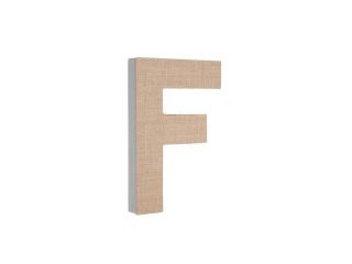 8" Burlap Covered Wooden Letter   F