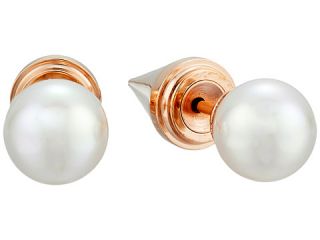 Majorica Spiked Back Pearl Stud Earrings Rose/White