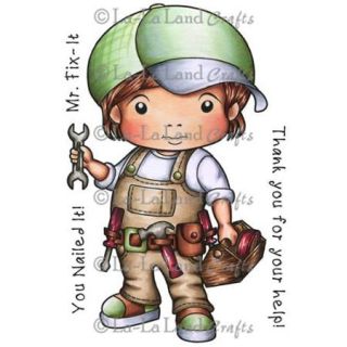 La La Land Cling Mount Rubber Stamps  Handyman Luka