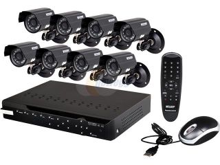KGuard CA108 H03 500G 8 Ch DVR + 8 CCD, 420 TVL, Bullet Cameras + 500GB HDD, Surveillance Kit Solution