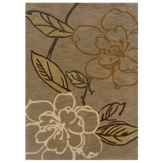 Linon Trio Space Dyed Floral Area Rug   Area Rugs