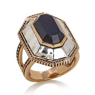 Studio Barse Onyx Bronze and Sterling Silver Ring   7815076
