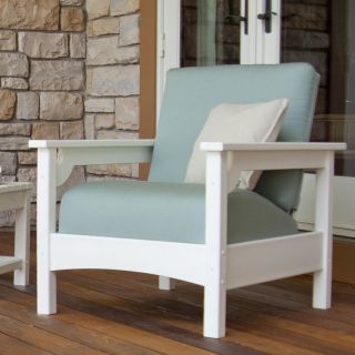 POLYWOOD® Club Chair   White / Spa   Outdoor Lounge Chairs