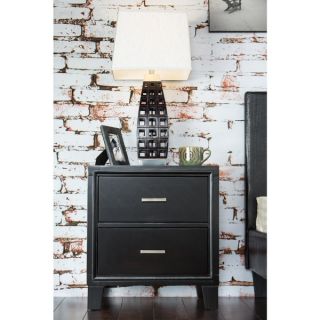 Furniture of America Two drawer Espresso Wood Night Stand  
