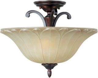 Maxim Allentown Ceiling Light   18W in. Oil Rubbed Bronze   Semi Flush Mount Lights