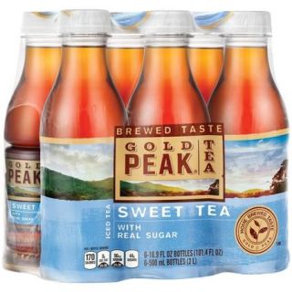 Gold Peak Sweet Tea Iced Tea, 16.9 fl oz, 6 count