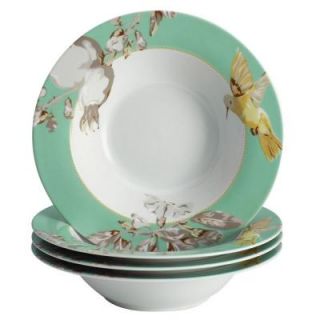 BonJour Dinnerware Fruitful Nectar Porcelain 4 Piece Soup/Pasta Bowl Set 55587