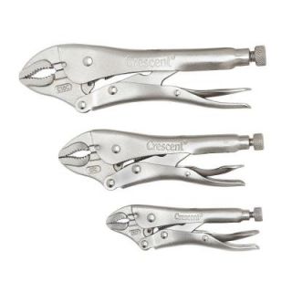 Crescent Curved Jaw Locking Pliers Set (3 Piece per Pack) CLP3SET