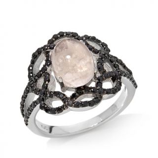 Colleen Lopez "Gorgeous Glow" Morganite and Black Spinel Sterling Silver Frame    7742576