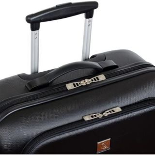 Protege 18" Hard Side Rolling Briefcase with Laptop Section, Black