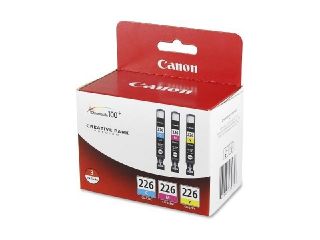 Canon CLI 226 4 pack Color Ink  Cartridge combo with Photo Paper 50 Sheets ; 1 Black, 1 Cyan, 1 Magenta, 1 Yellow (4546B007)