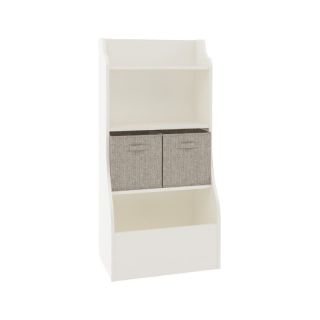 Ameriwood Bookcase with Storage   White Stipple