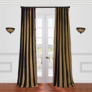 Half Price Drapes Regency Faux Silk Taffeta Stripe Curtain Panel