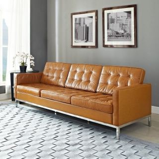 Modway Loft Leather Sofa   Sofas