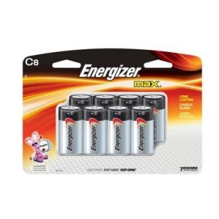 Energizer Alkaline C Battery 8 Pack E93BP 8H