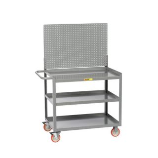 41.5 3 Shelf Mobile Workstation with Pegboard Tool Storage by Little