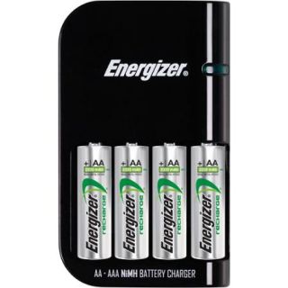 Energizer Rapid Battery Charger with 4 AA Batteries