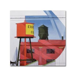 Trademark Fine Art 35 in. x 35 in. Buildings Abstraction Canvas Art BL01197 C3535GG