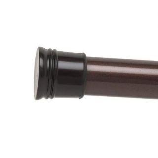 Zenna Home NeverRust 43 in.   72 in. Aluminum Adjustable Shower Rod in Bronze 505ALHB