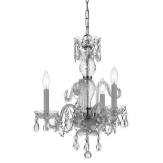 Bohemian 3 Light Crystal Candle Chandelier by Crystorama