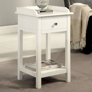Furniture of America Valencia Side Table   White   End Tables
