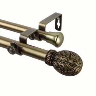 Rod Desyne 120 in.   170 in. Forest Double Curtain Rod in Antique Gold 4706 994