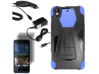 Stealth Hybrid Protector Shell Case HTC Desire 626 s x3 LCD Car Home Charger