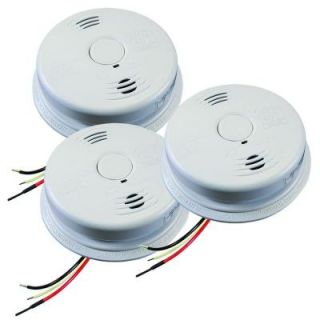 Kidde Worry Free Hardwired Combination Smoke and CO Alarm with Voice and Lithium 10 Year Battery Back Up (3 Pack) 21010408 N