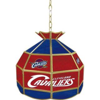 Trademark Global Cleveland Cavaliers NBA 16 in. Nickel Hanging Tiffany Style Lamp NBA1600 CC