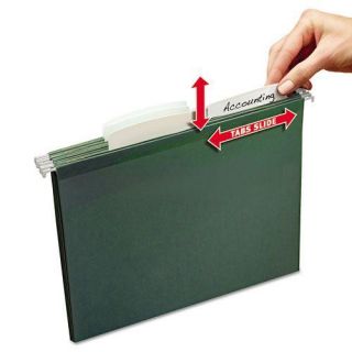 LiftTab Hanging Folders, Letter, 1/3 Cut, Green, 12/PK