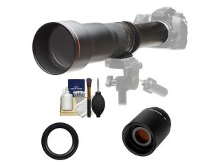 Vivitar 650 1300mm f/8 16 Telephoto Lens (Black) (T Mount) with 2x Teleconverter (=2600mm) + Kit