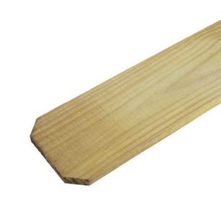 3/4 in. x 3 1/2 in. x 4 ft. Pressure Treated Pine Dog Ear Fence Picket 105691