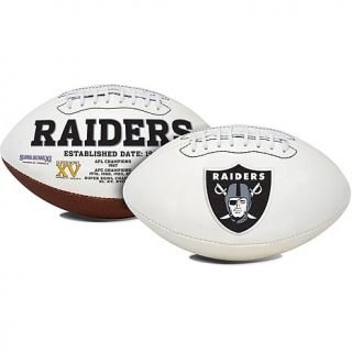 Officially Licensed NFL Full Sized White Panel Football with Autograph Pen by R   7600980