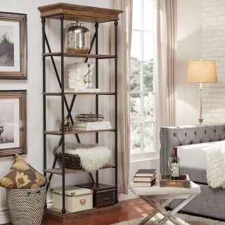 Homelegance 84 in. Decorative Bookcase   Brown   Bookcases