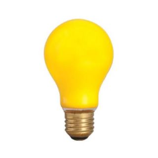 Smart Electric Smart Guardian 60 Watt Incandescent A 19 6 Hour Cycle Timer Bug Light Bulb   Yellow 263
