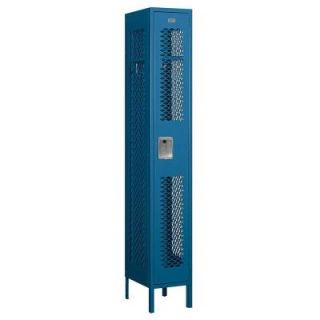 Salsbury Industries 71000 Series 12 in. W x 78 in. H x 15 in. D Single Tier Vented Metal Locker Assembled in Blue 71165BL A