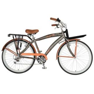 Hollandia M1 Land Cruiser Bicycle, 26 in. Wheels, 18 in. Frame, Men's Bike in Orange/Grey HOLL 3