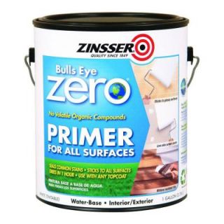Zinsser 1 gal. Bulls Eye Zero White Water Based Interior/Exterior Primer and Sealer (Case of 2) 249020