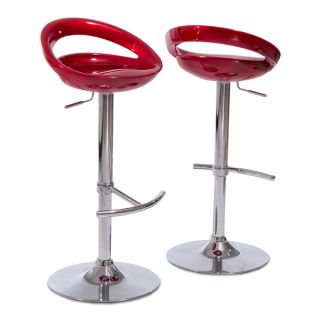 Christopher Knight Home Minoan Red Adjustable Barstools (Set of 2