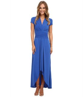 MICHAEL Michael Kors Capsleeve Maxi Wrap Dress Amalfi Blue