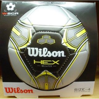 Wilson Hex Evo Soccer Ball, Silver/Yellow, Available in Multiple Sizes
