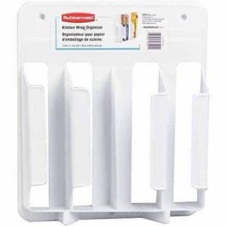 Rubbermaid Wrap N Bag Organizer, White