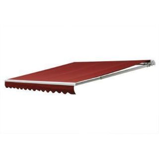 NuImage Awnings 12 ft. 7000 Series Motorized Retractable Awning (122 in. Projection) in Red 70X5144462202C