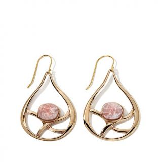 elements by NEST Raw Rose Quartz Bronze Earrings   7638556