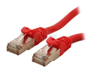 Rosewill RCNC 12049 1 ft. Cat 6A Red Screened Shielded Twist Pairing (SSTP) Enhanced 550MHz Networking Cable
