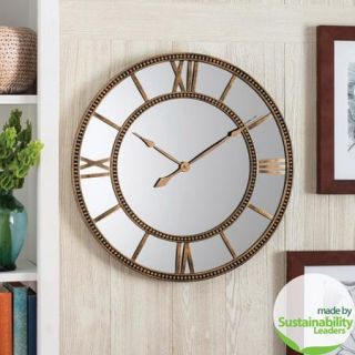 Better Homes and Gardens Mirror Clock, Distressed Gold