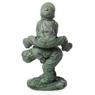Design Toscano Leap Froggin Playing Boys Garden Statue