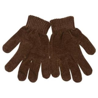 Gold Medal Women Brown Knitted Ribbed Stay Put Cuff Winter Gloves