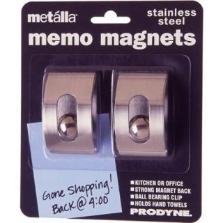 Prodyne M 22 Stainless Steel Magnetic Memo Clips 2 Count