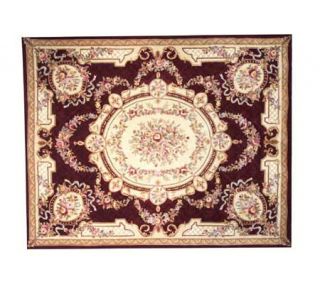 Royal Palace Cabbage Rose 8 x 10 Wool Rug   H79758 —